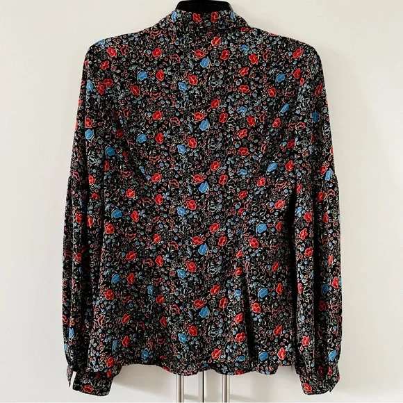 Free People Floral Collared Ruffle-neck Blouse - Picture 7 of 8